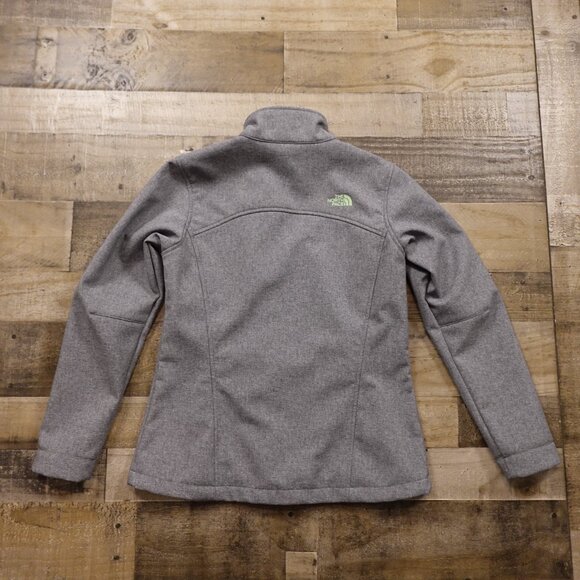 The North Face Apex Bionic Softshell Jacket Women’s Large Gray Heather Mint Zip - Picture 12 of 15